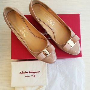 Salvatore Ferragamo Patent Low Heel Pump